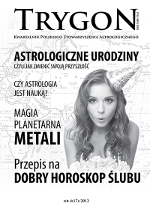 Astrologiczne urodziny czyli jak zmienić swoją przyszłość – Tomasz Wiński, w : „Trygon” nr 4(17)/2012